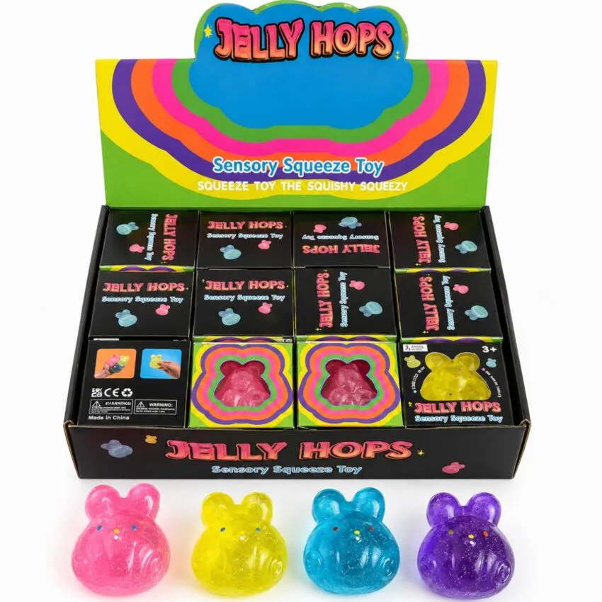 #01079  SQUISHY GLITTER RABIBIT BALLS